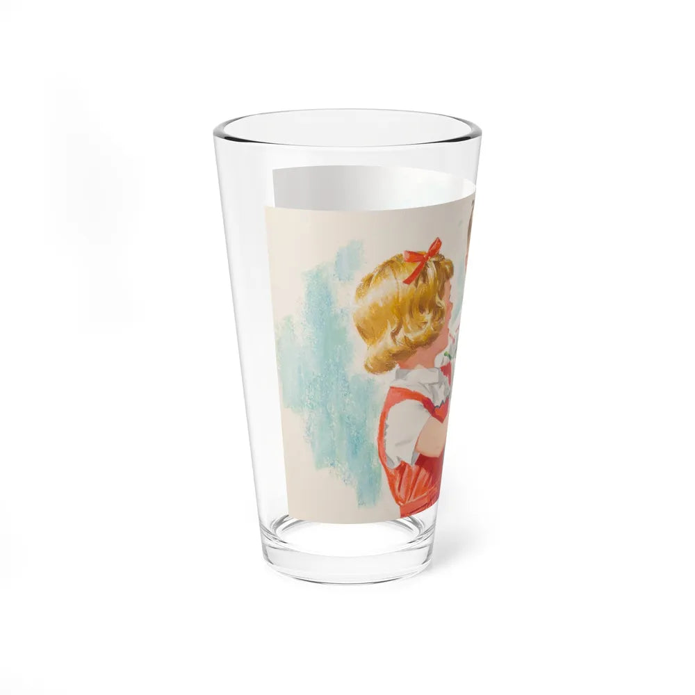 See, Dick and Jane illustration (Magazine Illustration) Pint Glass 16oz-Go Mug Yourself