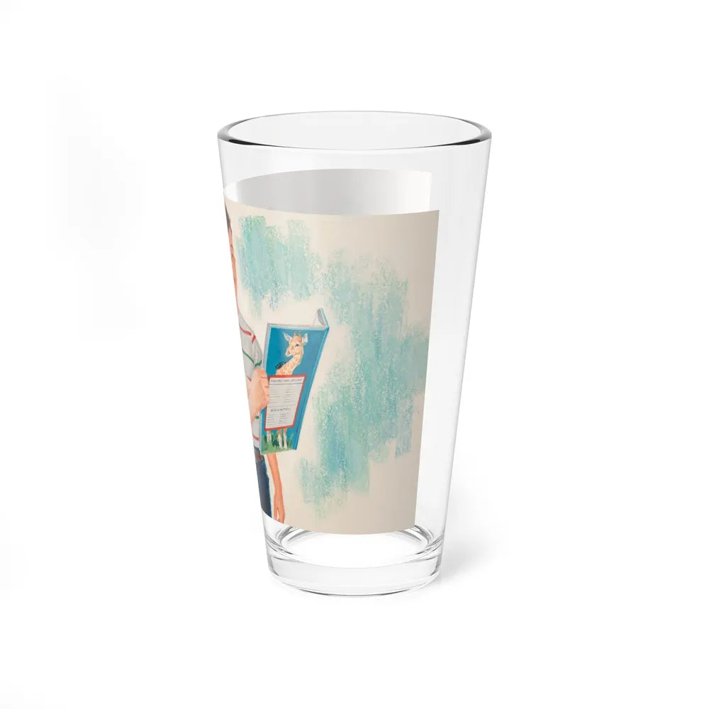 See, Dick and Jane illustration (Magazine Illustration) Pint Glass 16oz-Go Mug Yourself