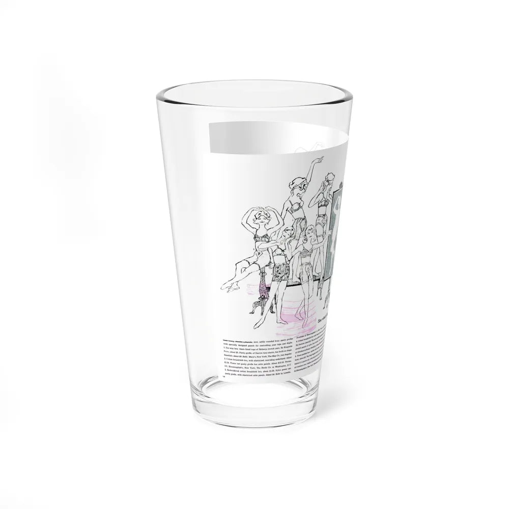 See what's happening under the chemise, Seventeen magazine, May 1958 (Magazine Illustration) Pint Glass 16oz-Go Mug Yourself