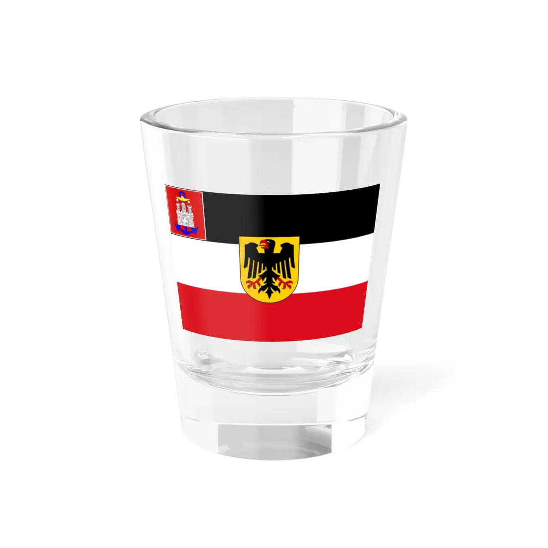 Seedienstflagge Hamburg 1921 (Germany) Shot Glass 1.5oz 1.5oz - Go Mug Yourself