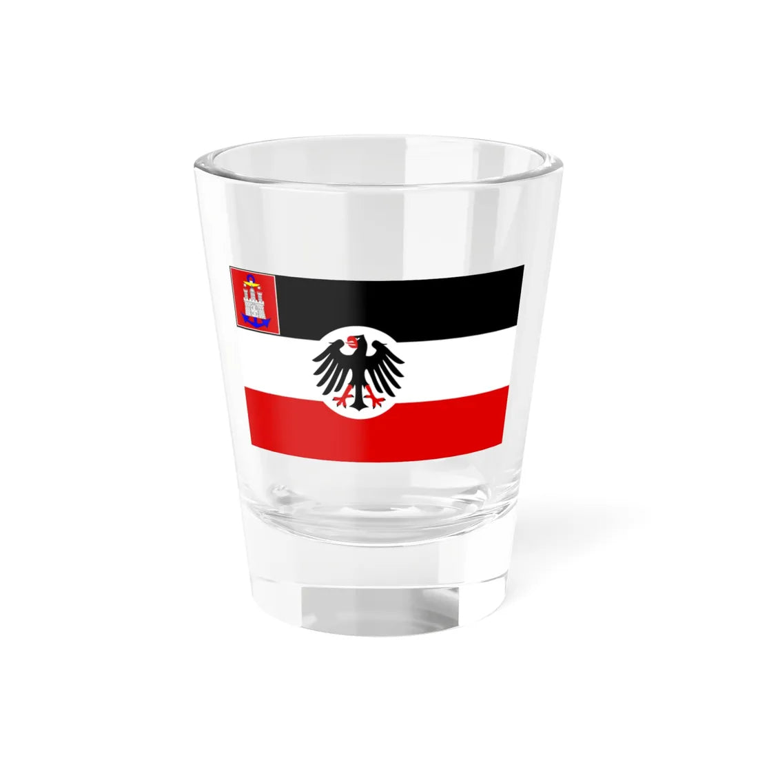 Seedienstflagge Hamburg 1934-1935 (Germany) Shot Glass 1.5oz 1.5oz - Go Mug Yourself