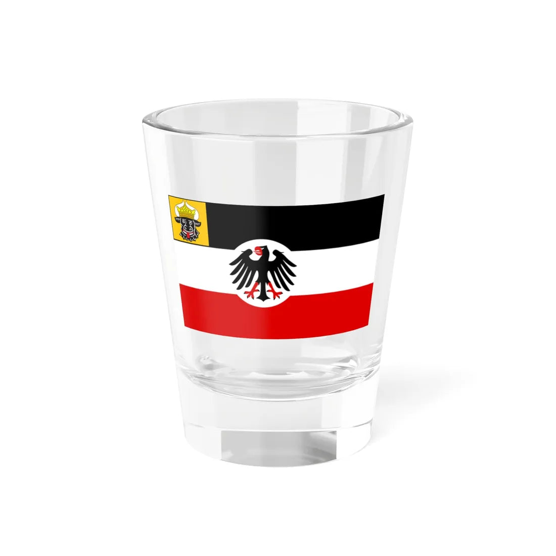Seedienstflagge Mecklenburg 1933-1935 (Germany) Shot Glass 1.5oz 1.5oz - Go Mug Yourself