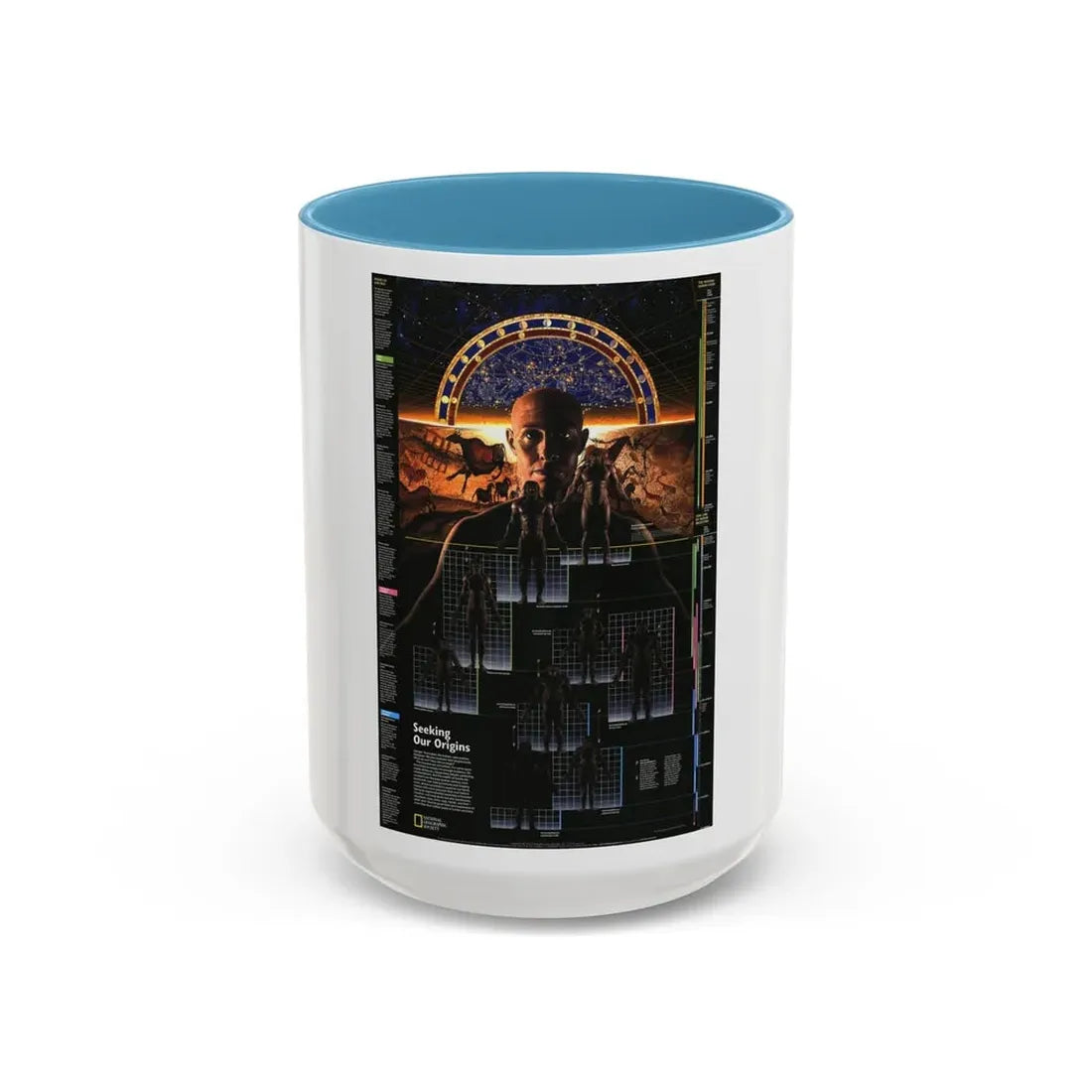 Seeking Our Origins (1997) (Map) Accent Coffee Mug 15oz Light Blue - Go Mug Yourself