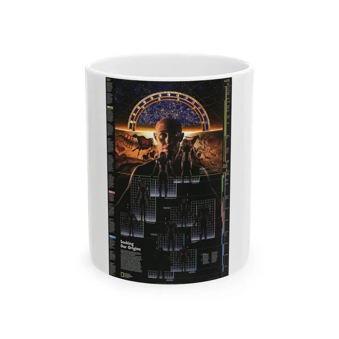 Seeking Our Origins (1997) (Map) White Coffee Mug 11oz - Go Mug Yourself