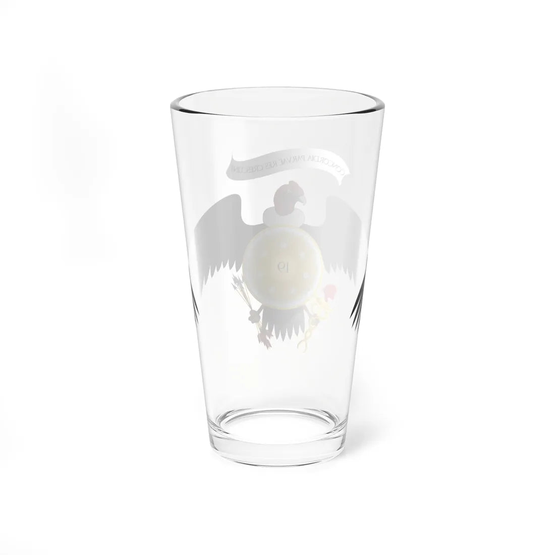 Segundo escudo de armas de la Primera República de Venezuela (Venezuela) (Coat of Arms) Pint Glass 16oz - Go Mug Yourself