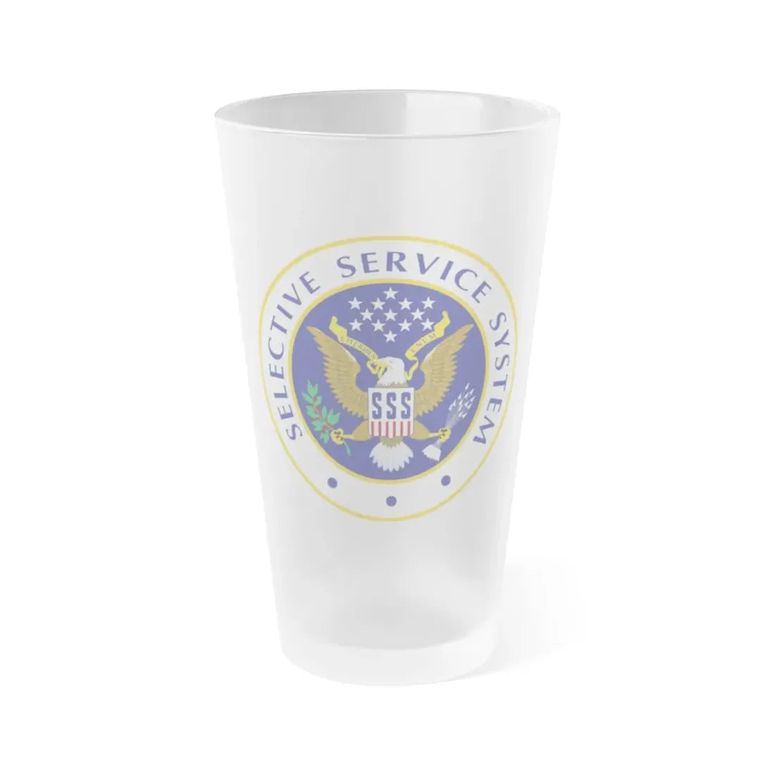 Selective Service System - Frosted Pint Glass 16oz 16oz Frosted - Go Mug Yourself