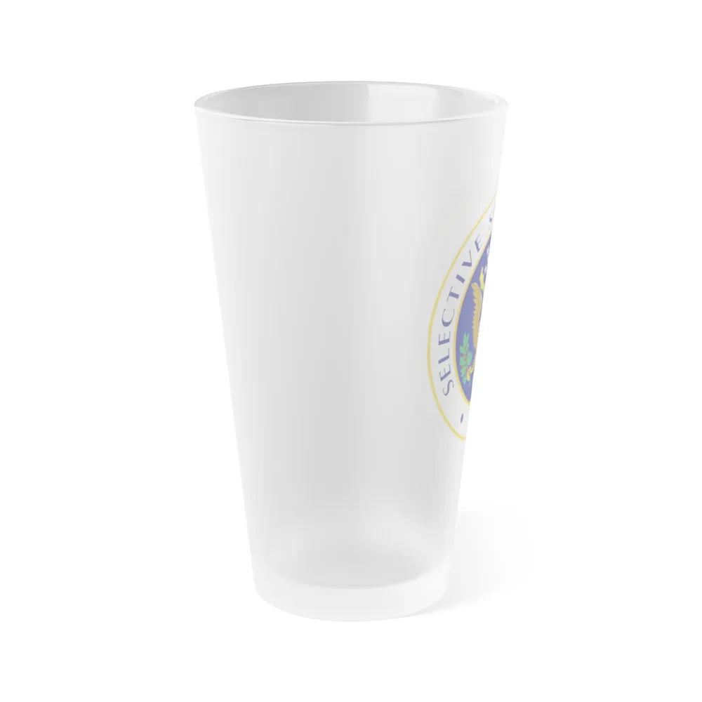 Selective Service System - Frosted Pint Glass 16oz-Go Mug Yourself