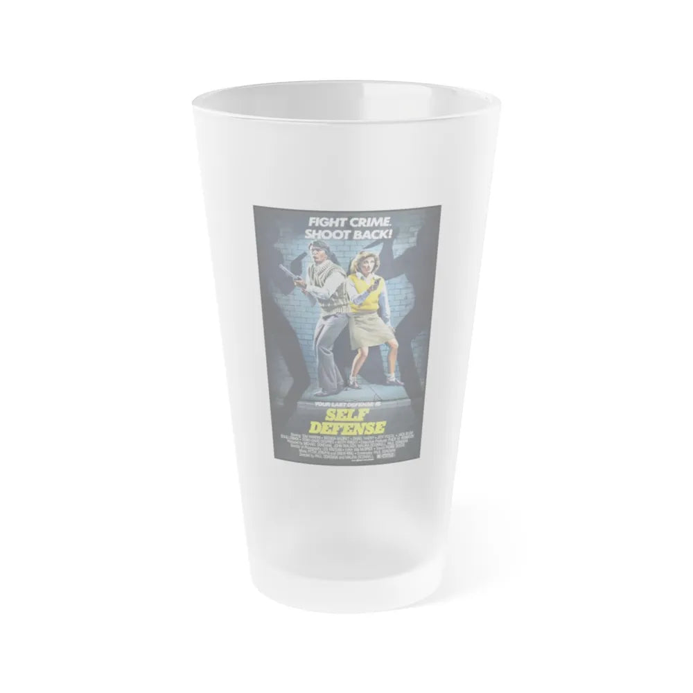 SELF DEFENSE (NIGHT WARRIORS) 1983 Movie Poster - Frosted Pint Glass 16oz-16oz-Frosted-Go Mug Yourself