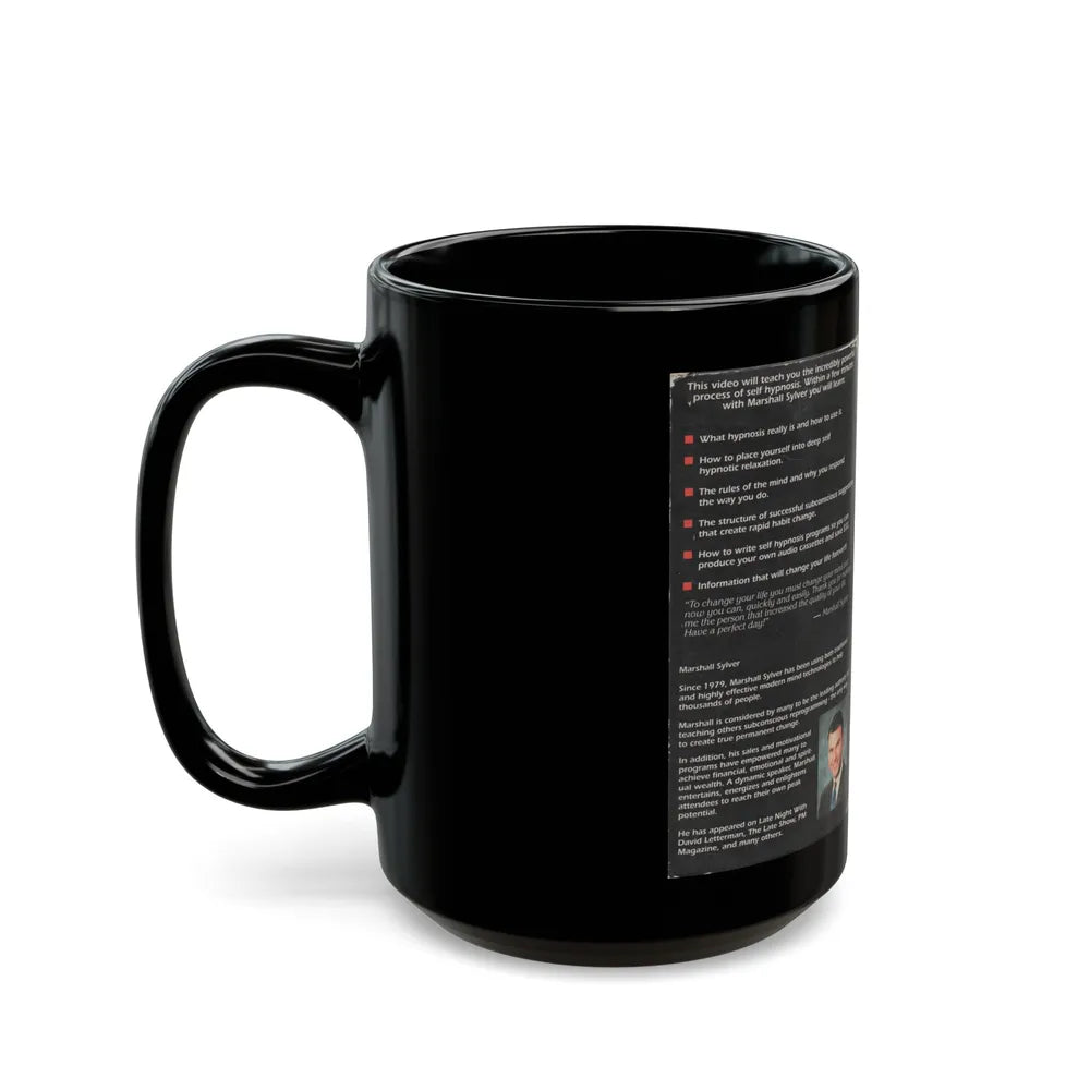 SELF HYPNOSIS (VHS COVER) - Black Coffee Mug-Go Mug Yourself