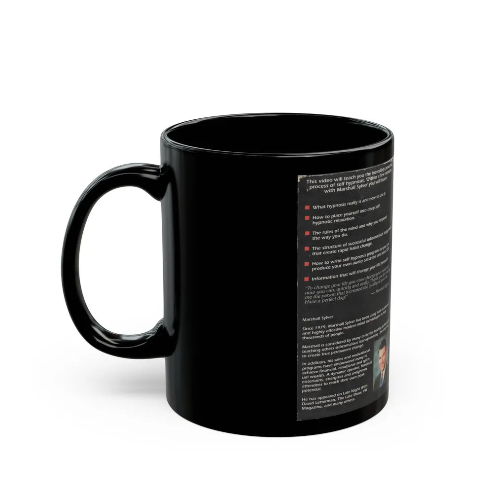 SELF HYPNOSIS (VHS COVER) - Black Coffee Mug-Go Mug Yourself