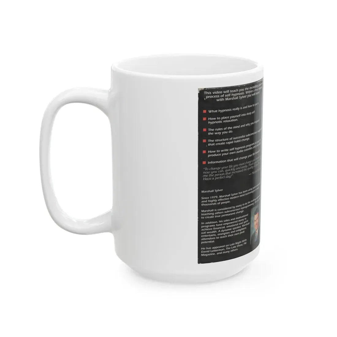 SELF HYPNOSIS (VHS COVER) - White Coffee Mug - Go Mug Yourself