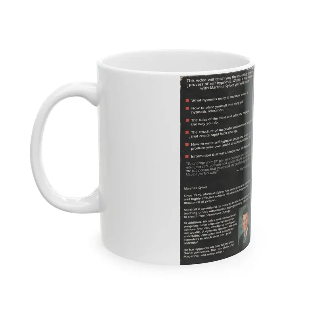 SELF HYPNOSIS (VHS COVER) - White Coffee Mug - Go Mug Yourself