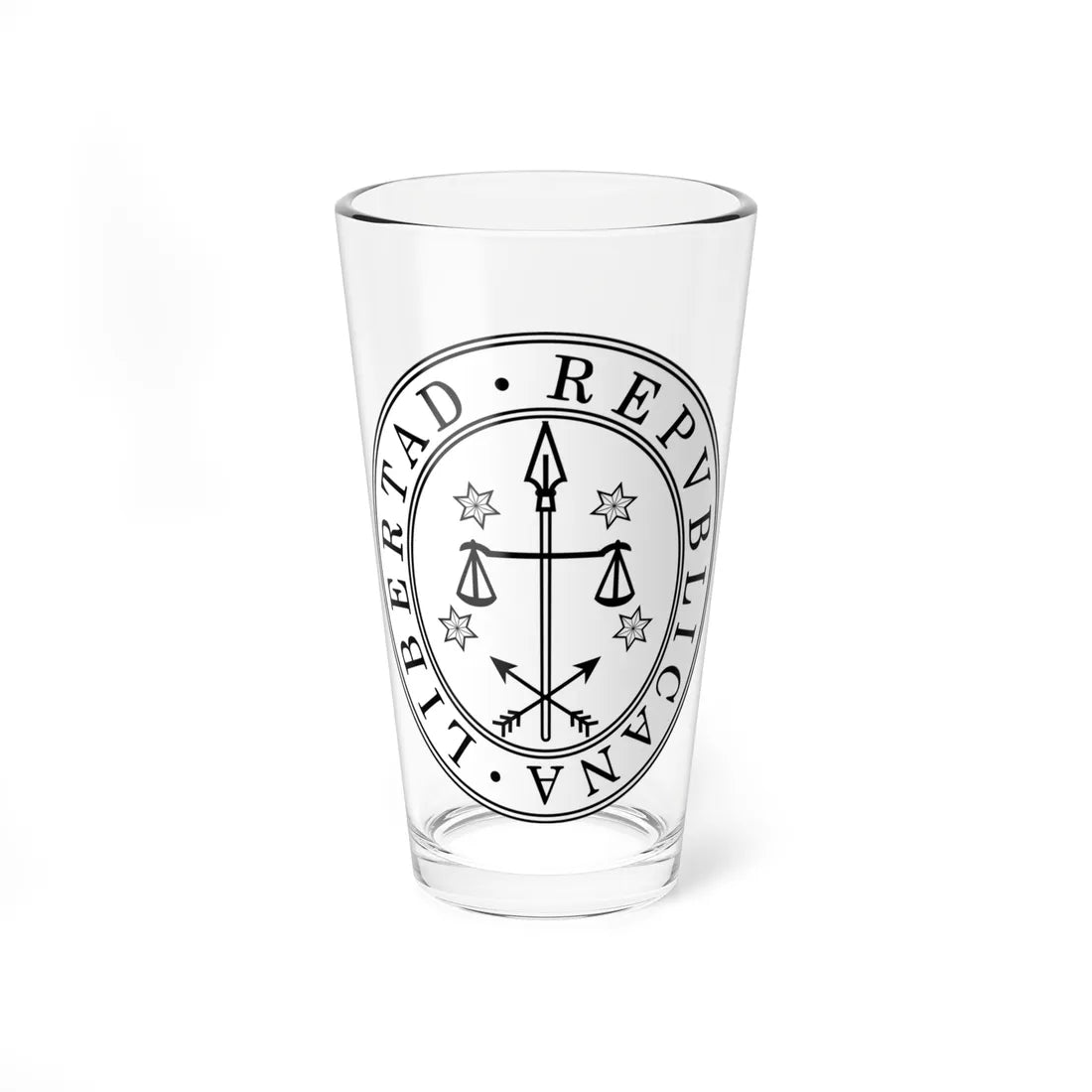 Sello de Armas de la República Oriental (Uruguay) (Coat of Arms) Pint Glass 16oz 16oz - Go Mug Yourself