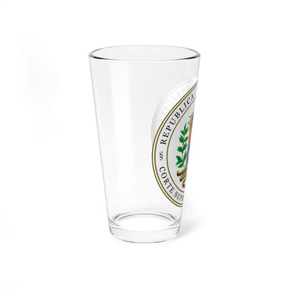 Sello de la Corte Suprema de la República de Venezuela (Venezuela) (Coat of Arms) Pint Glass 16oz - Go Mug Yourself