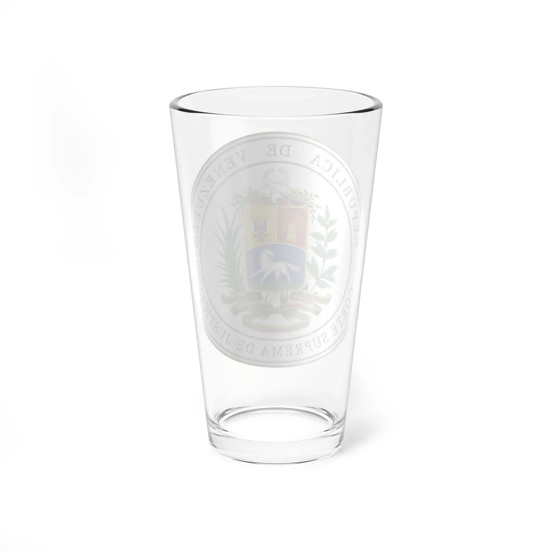 Sello de la Corte Suprema de la República de Venezuela (Venezuela) (Coat of Arms) Pint Glass 16oz - Go Mug Yourself