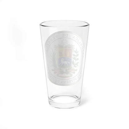 Sello de la Corte Suprema de la República de Venezuela (Venezuela) (Coat of Arms) Pint Glass 16oz - Go Mug Yourself