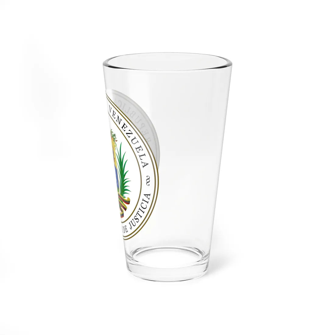 Sello de la Corte Suprema de la República de Venezuela (Venezuela) (Coat of Arms) Pint Glass 16oz - Go Mug Yourself