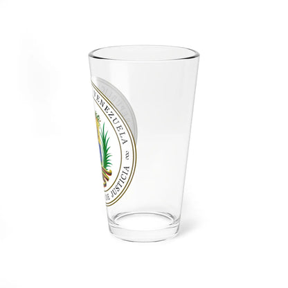 Sello de la Corte Suprema de la República de Venezuela (Venezuela) (Coat of Arms) Pint Glass 16oz - Go Mug Yourself