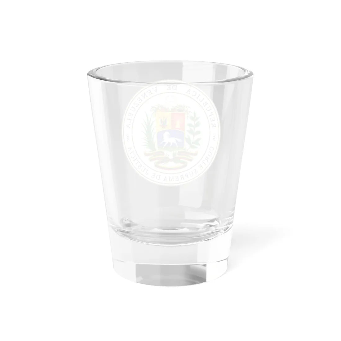 Sello de la Corte Suprema de la República de Venezuela (Venezuela) (Coat of Arms) Shot Glass 1.5oz - Go Mug Yourself