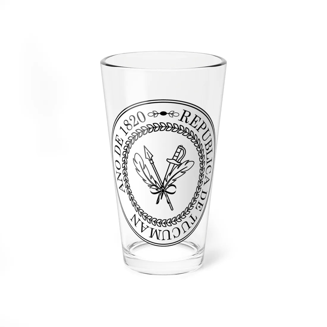 Sello de la Republica de Tucuman (Argentina) (Coat of Arms) Pint Glass 16oz 16oz - Go Mug Yourself