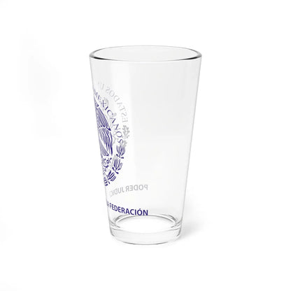 Sello Poder Judicial de la Federación México (Mexico) (Coat of Arms) Pint Glass 16oz - Go Mug Yourself