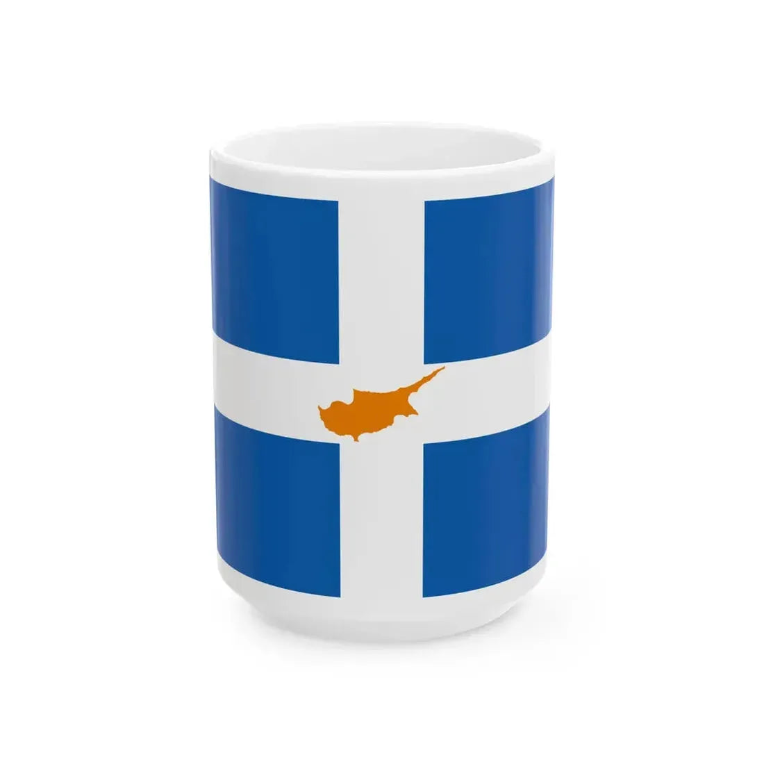 Semaia tes Kyprou (Cyprus) White Coffee Mug 15oz - Go Mug Yourself