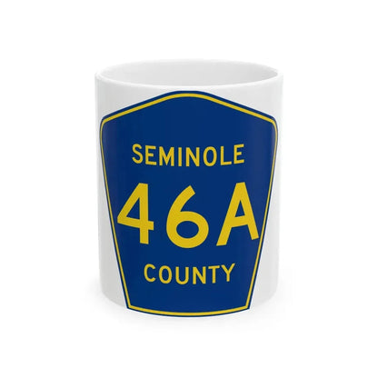 Seminole County 46A (Florida) (Road Sign) White Coffee Mug 11oz - Go Mug Yourself