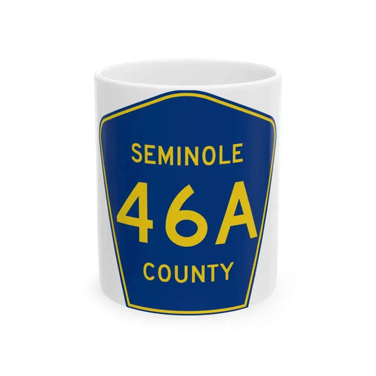 Seminole County 46A (Florida) (Road Sign) White Coffee Mug 11oz - Go Mug Yourself
