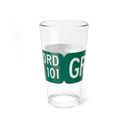 Seneca County 101 NY blade sign (New York) (Road Sign) Pint Glass 16oz - Go Mug Yourself