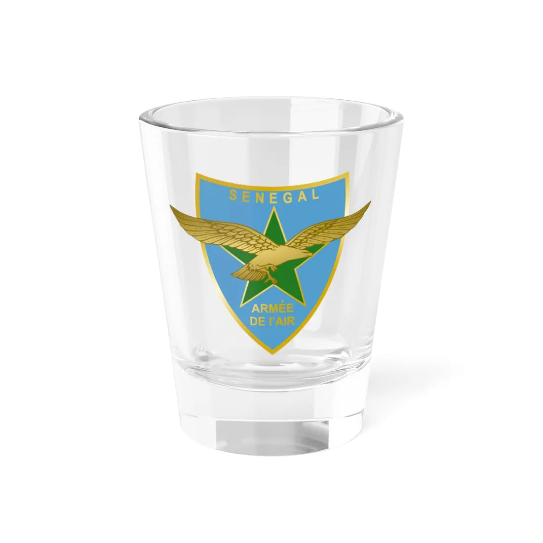 Senegalese Air Force badge (Senegal) (Coat of Arms) Shot Glass 1.5oz 1.5oz - Go Mug Yourself