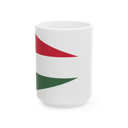 Senior Commanders Pennant of Hungary 1921-1939 (Hungary) White Coffee Mug 15oz - Go Mug Yourself
