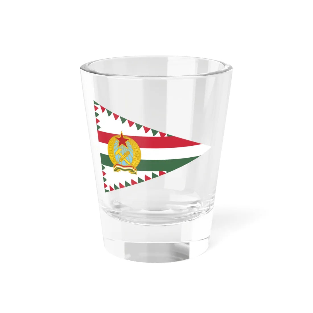 Senior Commanders Pennant of Hungary 1950-1955 (Hungary) Shot Glass 1.5oz 1.5oz - Go Mug Yourself