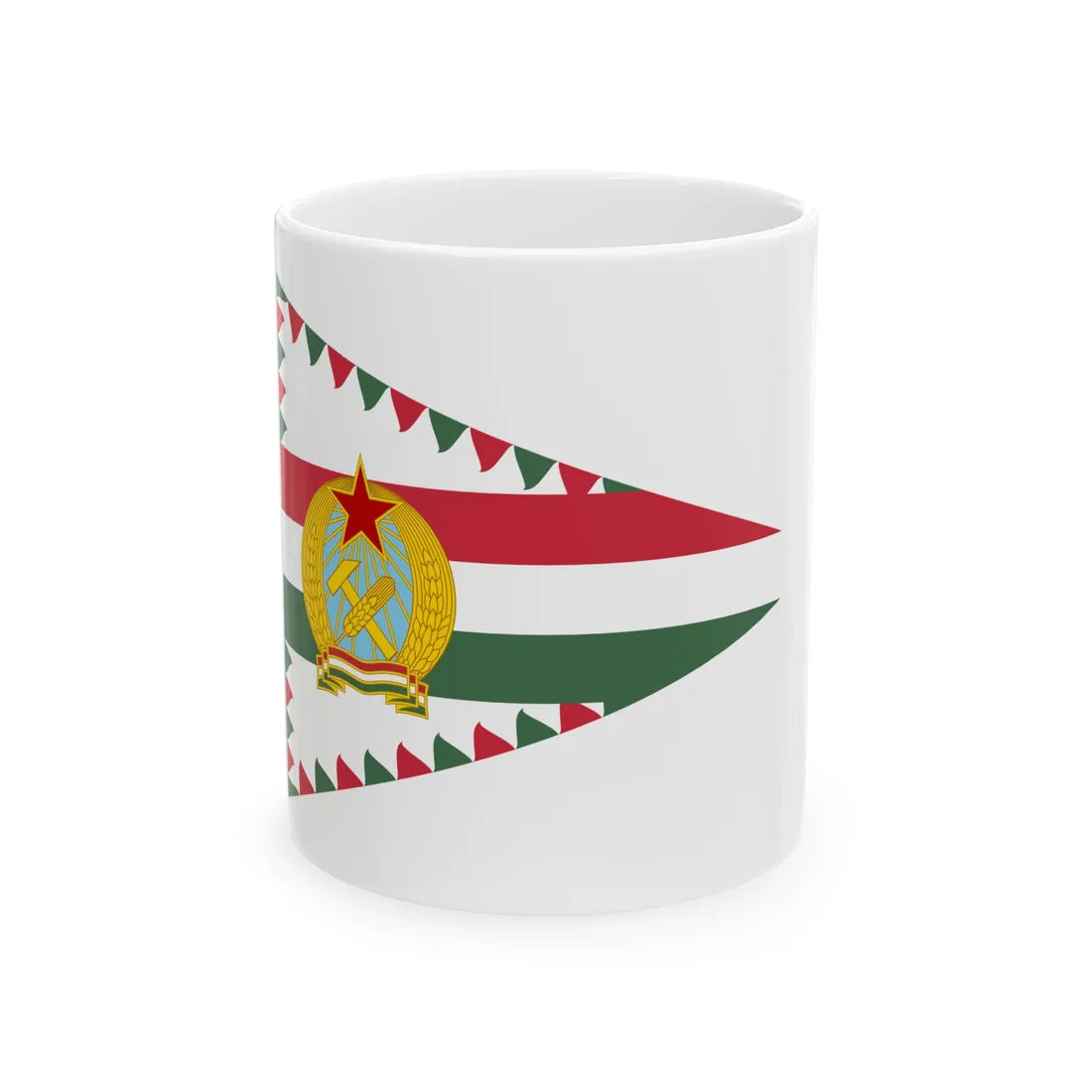 Senior Commanders Pennant of Hungary 1950-1955 (Hungary) White Coffee Mug 11oz - Go Mug Yourself
