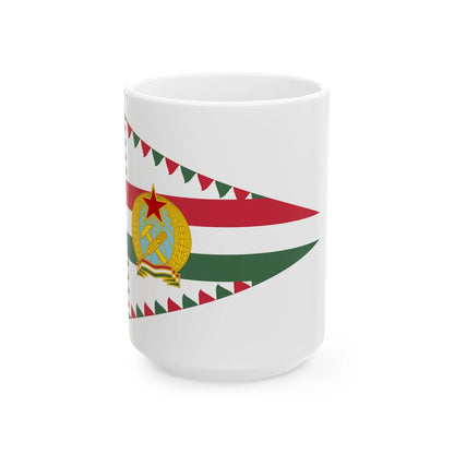 Senior Commanders Pennant of Hungary 1950-1955 (Hungary) White Coffee Mug 15oz - Go Mug Yourself