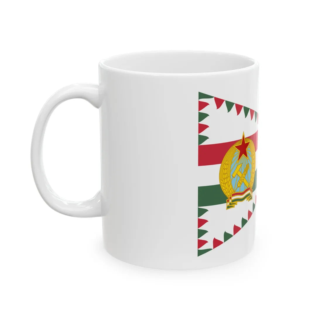 Senior Commanders Pennant of Hungary 1950-1955 (Hungary) White Coffee Mug - Go Mug Yourself