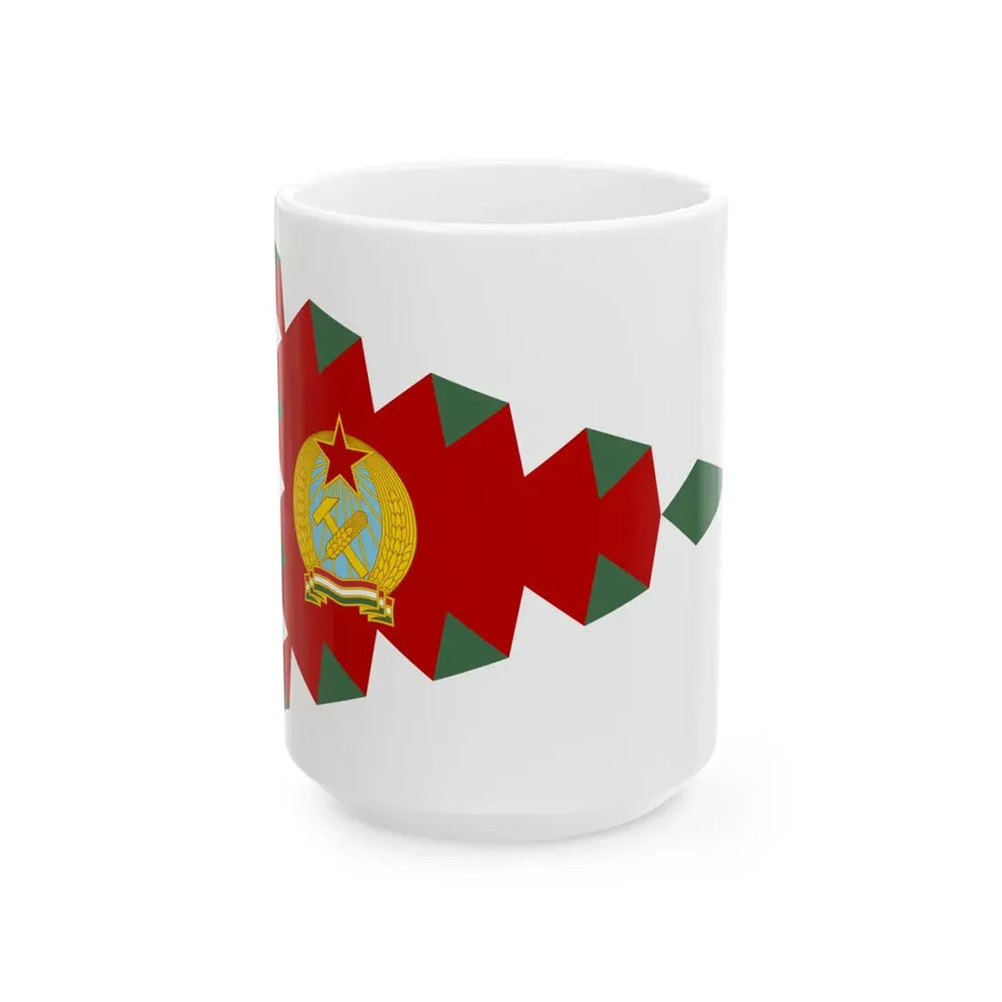 Senior Commanders Pennant of Hungary 1955-1957 (Hungary) White Coffee Mug 15oz - Go Mug Yourself