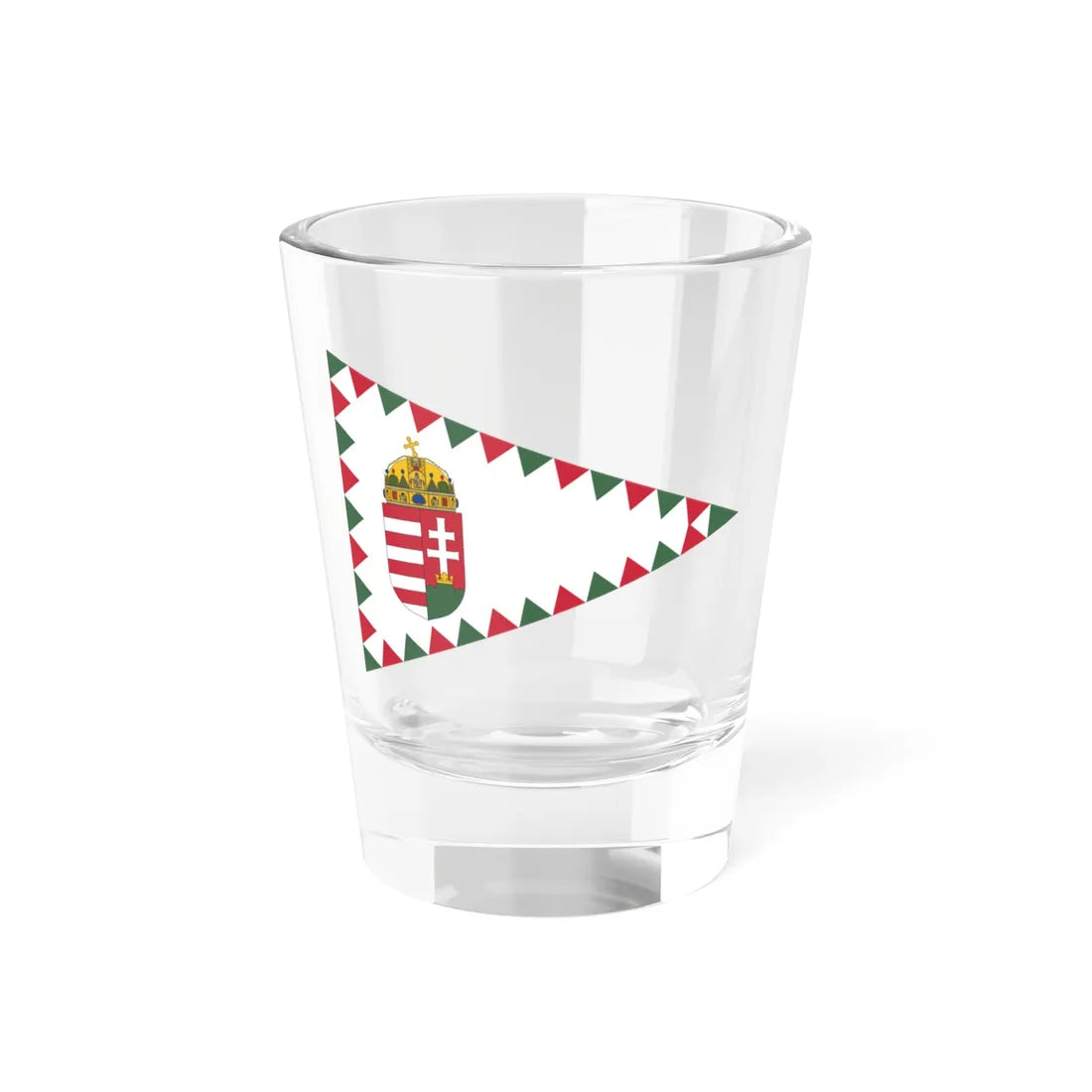 Senior Commanders Pennant of Hungary (Hungary) Shot Glass 1.5oz 1.5oz - Go Mug Yourself