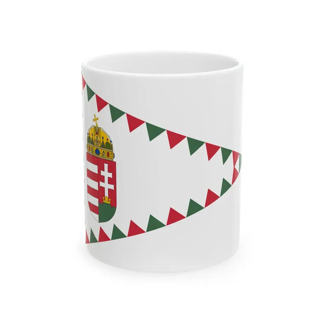 Senior Commanders Pennant of Hungary (Hungary) White Coffee Mug 11oz - Go Mug Yourself