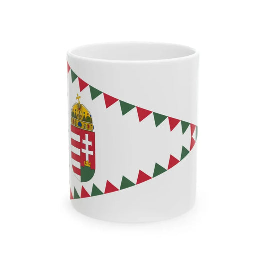 Senior Commanders Pennant of Hungary (Hungary) White Coffee Mug 11oz - Go Mug Yourself