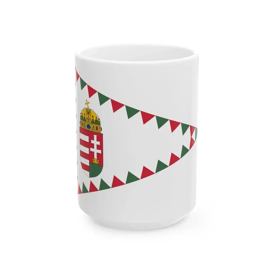 Senior Commanders Pennant of Hungary (Hungary) White Coffee Mug 15oz - Go Mug Yourself