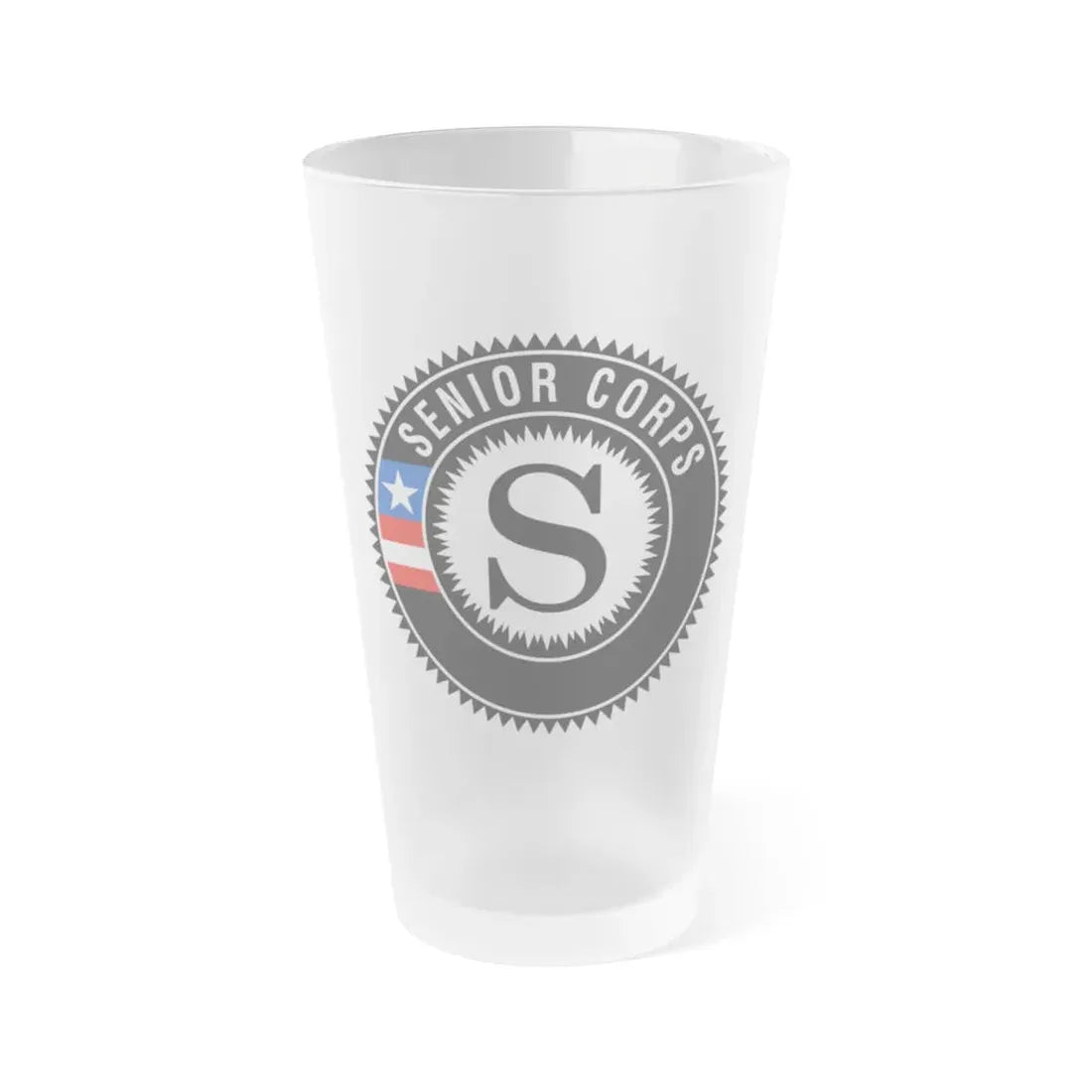 Senior Corps - Frosted Pint Glass 16oz 16oz Frosted - Go Mug Yourself