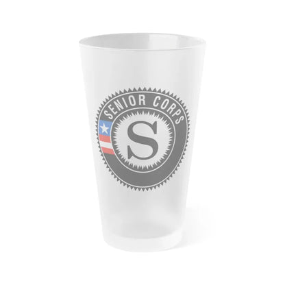 Senior Corps - Frosted Pint Glass 16oz 16oz Frosted - Go Mug Yourself