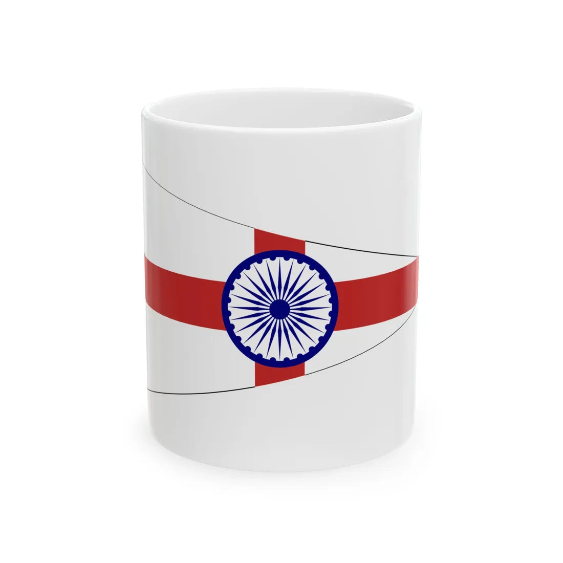 Senior Officer of the Indian Navy pennant border (India) White Coffee Mug 11oz - Go Mug Yourself