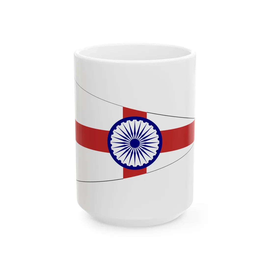 Senior Officer of the Indian Navy pennant border (India) White Coffee Mug 15oz - Go Mug Yourself