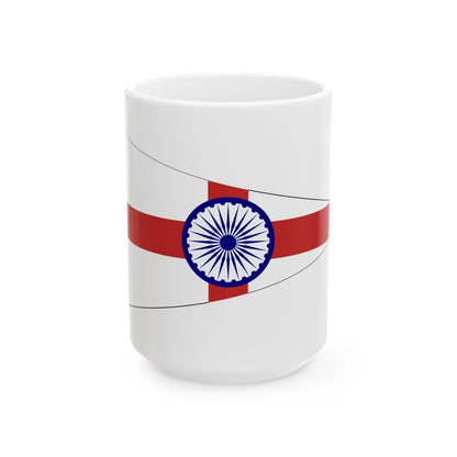 Senior Officer of the Indian Navy pennant border (India) White Coffee Mug 15oz - Go Mug Yourself