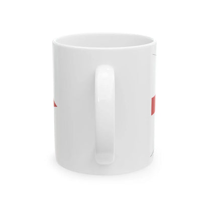 Senior Officer of the Indian Navy pennant border (India) White Coffee Mug - Go Mug Yourself