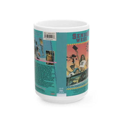 SENIOR WEEK (VHS COVER) - White Coffee Mug-15oz-Go Mug Yourself