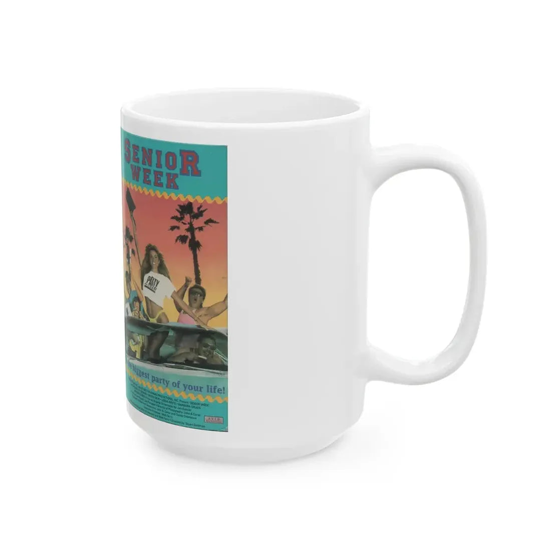 SENIOR WEEK (VHS COVER) - White Coffee Mug - Go Mug Yourself