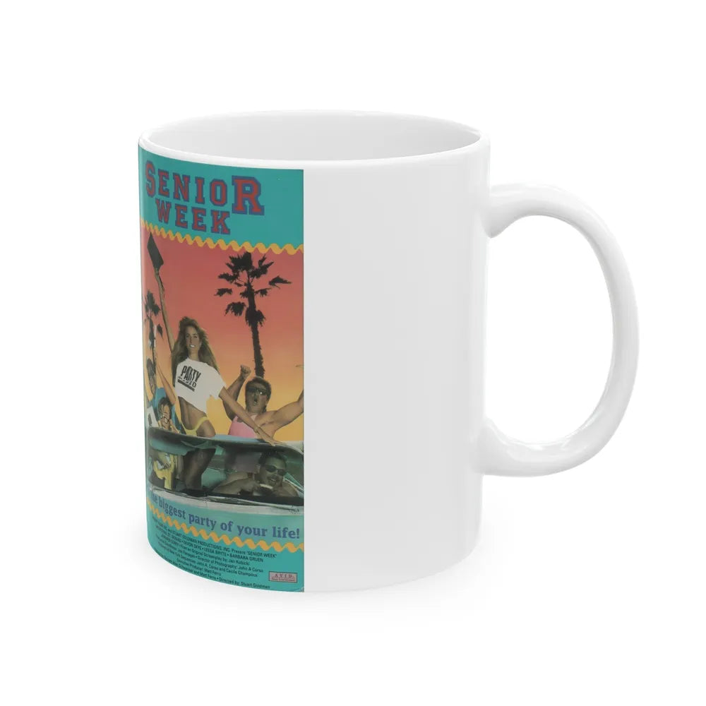 SENIOR WEEK (VHS COVER) - White Coffee Mug-Go Mug Yourself