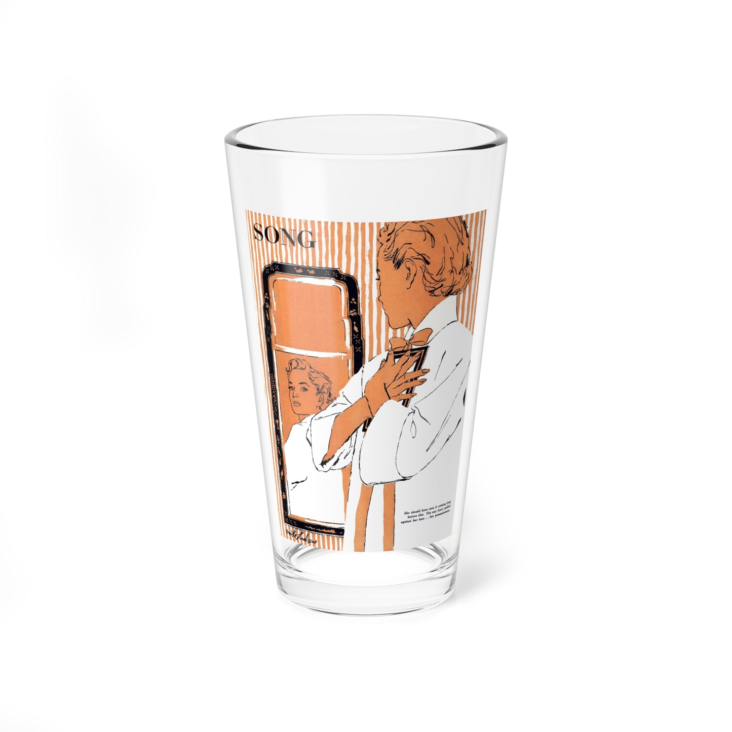 September's Sad Song, Redbook, September 1954 (Magazine Illustration) Pint Glass 16oz-16oz-Go Mug Yourself